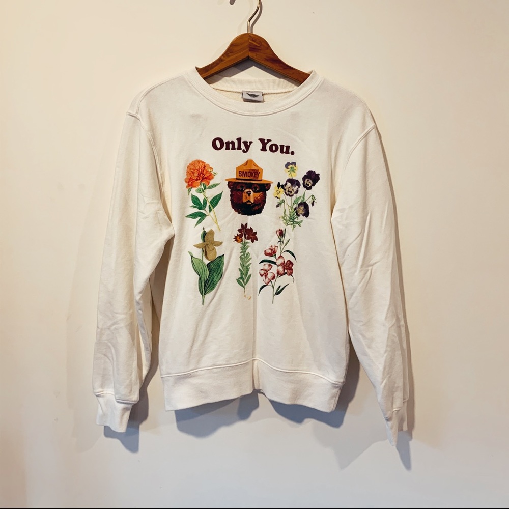 Smoky the Bear Floral Graphic Sweatshirt